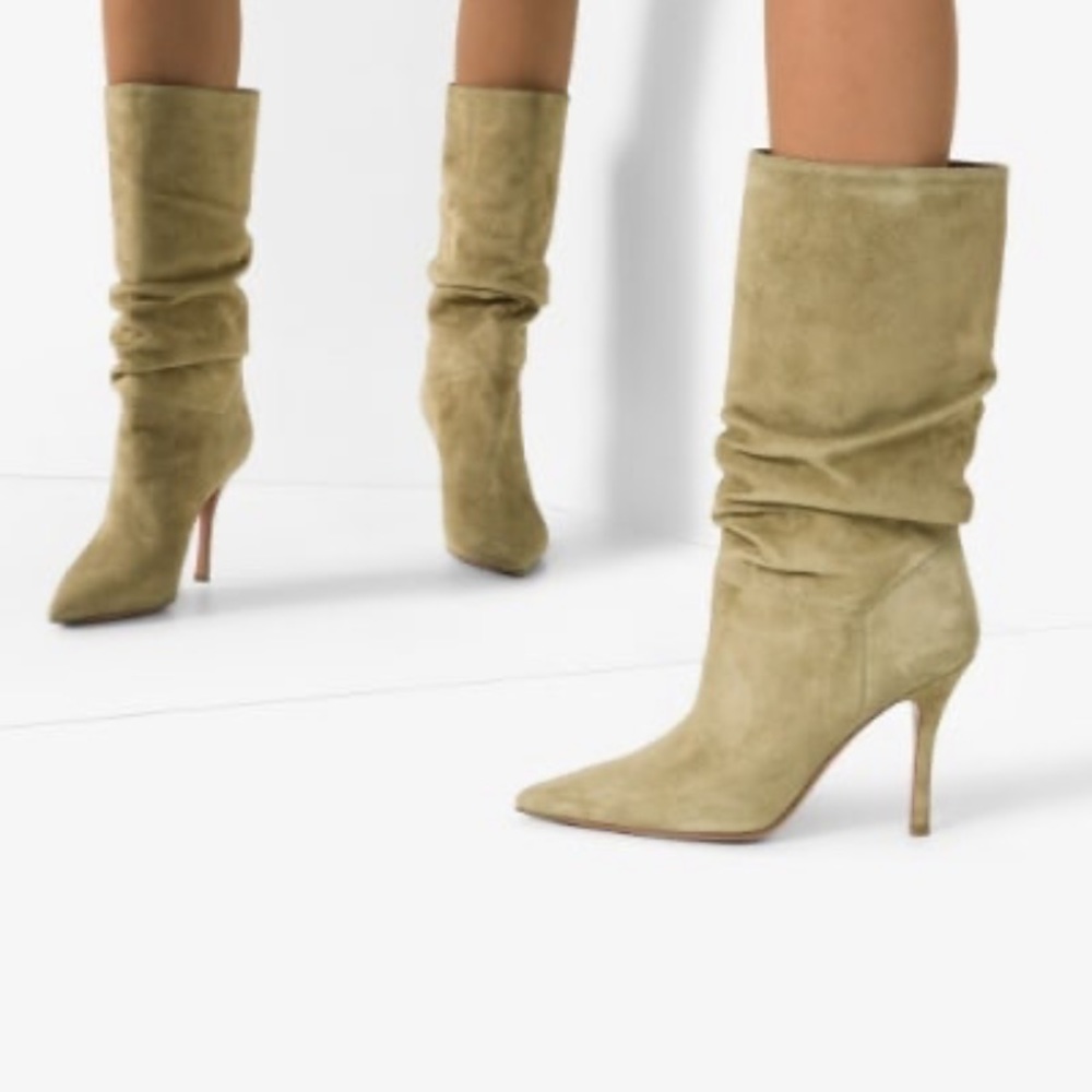 Amina Muaddi x Browns Ida 95mm slouchy boot
